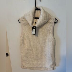 rag & bone NWT Adele T Neck Sleeveless Sweater in Ivory